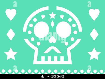 Giorno della bandiera morta. Mazzetto DIA de Muertos Illustrazione Vettoriale