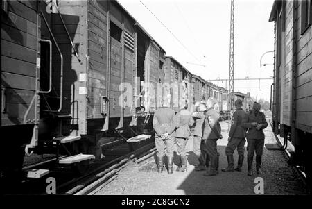 Deutsche Reichsbahn / ReichsArbeitsDienst RAD - Ferrovie tedesche / Reich Labor Service Foto Stock