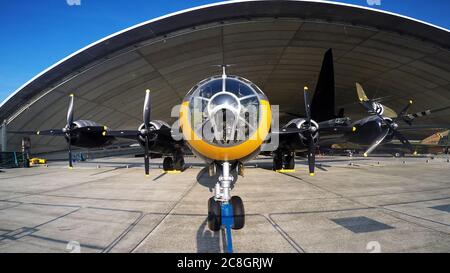 Un bombardiere pesante Boeing B-29A Super Fortress usato dallo Stato Unito durante la seconda guerra mondiale Foto Stock
