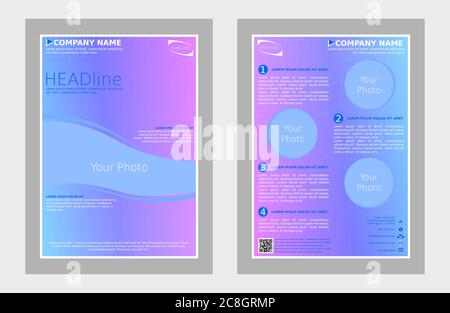 Modello di layout per brochure aziendali vettoriali in formato A4. Perfetto per la vostra azienda. Illustrazione Vettoriale
