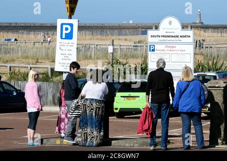 Parcheggio a pagamento South Promenade, South Shields Foto Stock