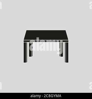 Icona della tabella in stile piatto isolata su sfondo grigio. Per il tuo design, logo. Illustrazione vettoriale. Illustrazione Vettoriale