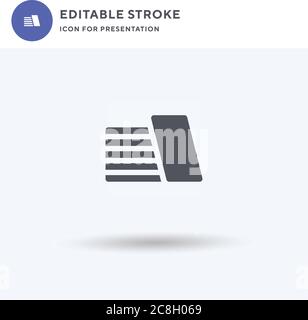 Vettore di icone croccanti, segno piatto riempito, pittogramma solido isolato su bianco, illustrazione del logo. Icona croccante per la presentazione. Illustrazione Vettoriale