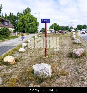 La piazza della baia, le Hourdel, Cayeux sur Mer, Somme, Hauts-de-France, Francia Foto Stock