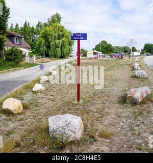 La piazza della baia, le Hourdel, Cayeux sur Mer, Somme, Hauts-de-France, Francia Foto Stock