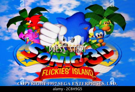 Sonic 3D Flickies' Island - sega Saturn Videogame - solo per uso editoriale Foto Stock