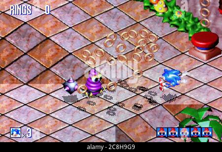 Sonic 3D Flickies' Island - sega Saturn Videogame - solo per uso editoriale Foto Stock