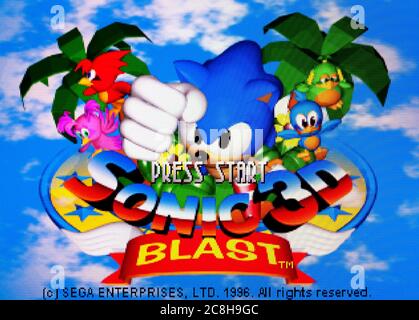 Sonic 3D Blast - sega Saturn Videogioco - solo per uso editoriale Foto Stock