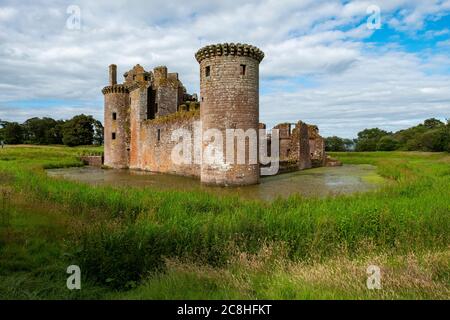 Caerlaverock Castle, Dumfries & Galloway, Scozia. Foto Stock