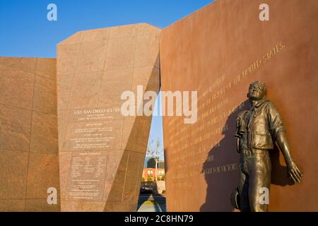 USS San Diego Memorial, tonno, del porto di San Diego, California, Stati Uniti d'America Foto Stock