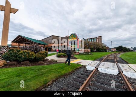 He Mill Casino e Hotel a Coos Bay, Oregon Foto Stock