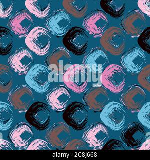 il colorato contrassegno a pennello astratto scala il pattern vettoriale senza giunture Illustrazione Vettoriale