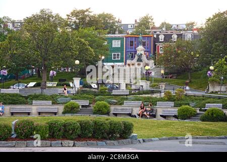 Harbourside Park, St. John's, Terranova Foto Stock