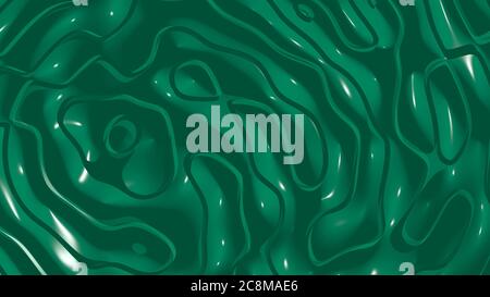 Sfondo astratto 3D uniforme di semplici motivi di COLORE VERDE FORESTA (TRADIZIONALE) con illuminazione e ombre per varie applicazioni che richiedono aree colorate. Bello e paesaggio Foto Stock