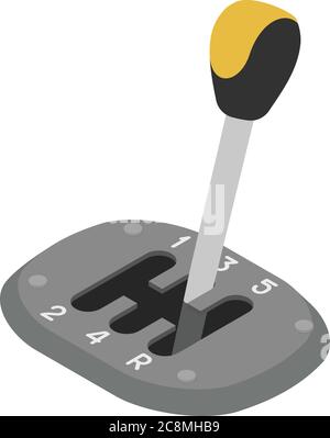 Icona del cambio sportivo. Isometrica dell'icona vettoriale del cambio sportivo per il web design isolato su sfondo bianco Illustrazione Vettoriale