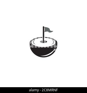 Logo Golf Court / icona design Illustrazione Vettoriale