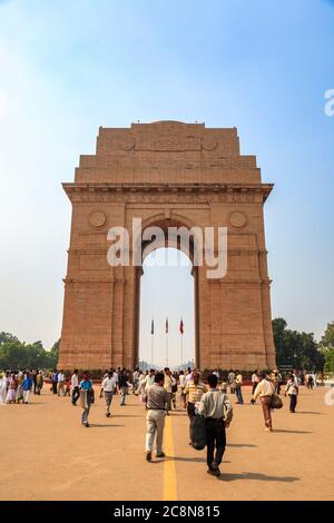 Il primo memoriale della guerra mondiale della porta dell'India a Nuova Delhi, India Foto Stock