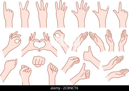 forma della mano di raccolta come il gesto Illustrazione Vettoriale