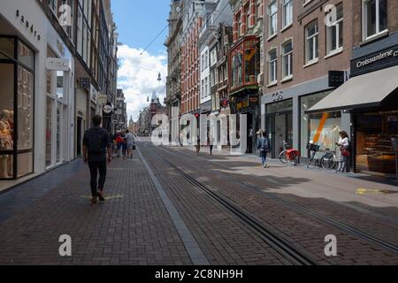 Leidsestraat, Amsterdam, Paesi Bassi. Foto Stock