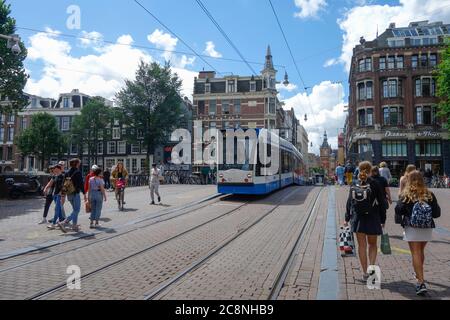 Leidsestraat, Amsterdam, Paesi Bassi. Foto Stock