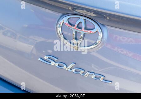 Logo Toyota closup Foto Stock