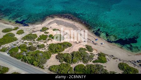 Punta Prosciutto è un meraviglioso tratto di costa salentina, parte del comune di Porto Cesareo, Puglia, Italia meridionale. Foto Stock