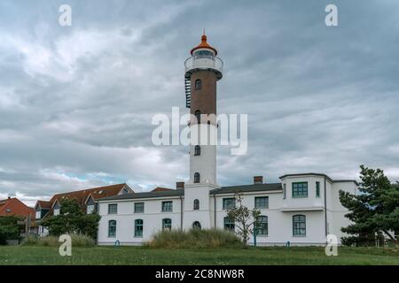 Faro a Timmendorf sull'isola di Poel al mar baltico Foto Stock