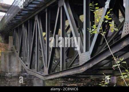 Ponte di Fishbone a Wuppertal-Beyenburg, Germania Foto Stock