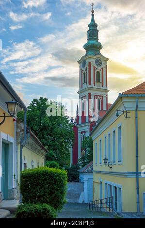 Szentendre, Ungheria - 23 giugno 2020: Città medievale Szentendre vista strada al mattino in Ungheria Foto Stock