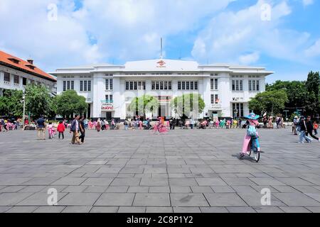 Ufficio postale dell'Indonesia a Kota Tua (Città Vecchia), Giacarta, Indonesia. Foto Stock