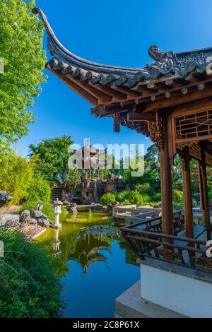 Piccolo ma bello Chinagarten o Giardino Cinese, centro di Stoccarda, stato federale Baden-Würtemberg, Germania del Sud, Europa Centrale Foto Stock