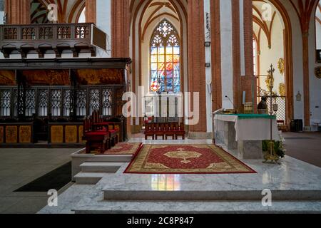 Chiesa gotica guarnigione di Santa Elisabetta Wrocław Dolny Śląsk Foto Stock