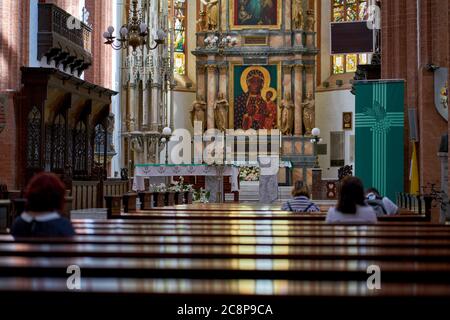 Chiesa gotica guarnigione di Santa Elisabetta Wrocław Dolny Śląsk Foto Stock