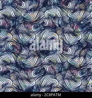 Geolocalizzazione perfetta e felice con blu navy e bianco Foto Stock