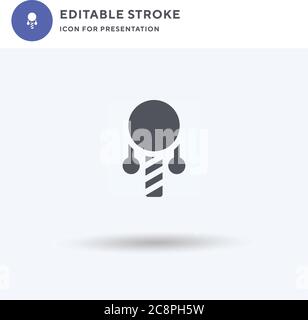 Vettore di icone Bolang GU, segno piatto riempito, pittogramma solido isolato su bianco, illustrazione del logo. Icona Bolang GU per la presentazione. Illustrazione Vettoriale