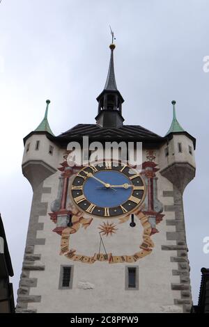 Baden, Kanton Argovia (AG)/ Svizzera - Novembre 02 2019: In autunno nel centro di Baden, cantone Argovia, Svizzera Foto Stock