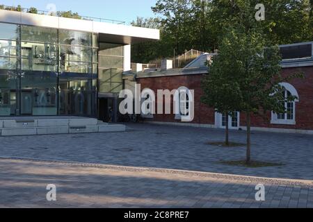 Ingolstadt, Bayern/Germania - Luglio 03 2019: Ingresso alla piscina pubblica di Ingolstadt, Baviera, Germania Foto Stock