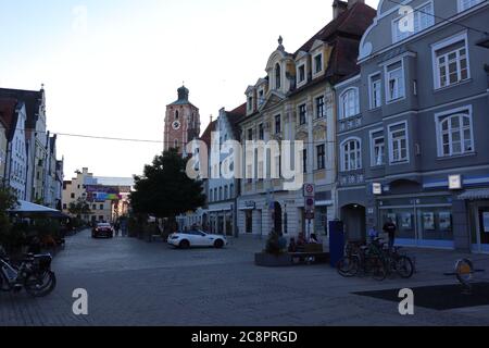 Ingolstadt, Baviera / Germania - Luglio 03 2019: Città vecchia di Ingolstadt, Baviera/Germania Foto Stock