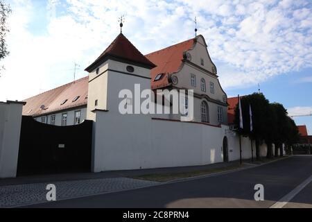 Bad Woerishofen, Bayern/Germania - Luglio 05 2019: Centro di Bad Woerishofen, stazione termale in Baviera, Germania Foto Stock