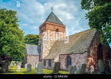 Chiesa parrocchiale di St Mary, Whitekirk, East Lothian, Scozia, Regno Unito. Foto Stock