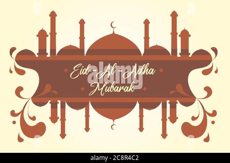 EID al Adha Greeting Concept Premium Vector Illustrazione Vettoriale