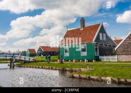 Zaanse Schans Parco e Museo Nazionale in North Holland, Paesi Bassi. Foto Stock