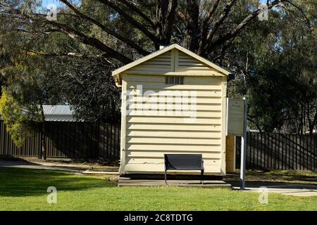 Glenrowan, Victoria. Edifici storici. La vecchia stazione di polizia e blocco, Foto Stock