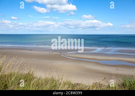 Estate a Hunmanby Gap, North Yorkshire Coast durante il blocco 2020 luglio Foto Stock