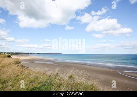 Estate a Hunmanby Gap, North Yorkshire Coast durante il blocco 2020 luglio Foto Stock