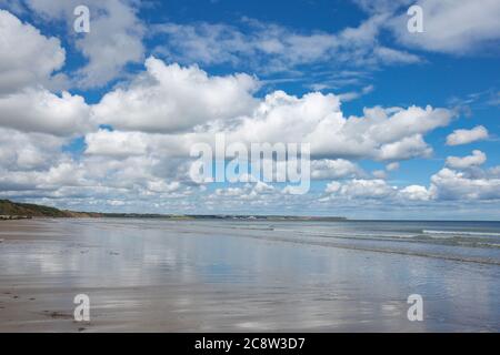 Estate a Hunmanby Gap, North Yorkshire Coast durante il blocco 2020 luglio Foto Stock