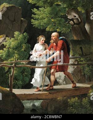 Eckersberg Christoffer Wilhem - Edipus e Antigone - Scuola Danese - XIX e inizio XX secolo Foto Stock