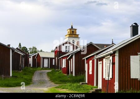 Lulea, Svezia la chiesa Nederlulea di Gammelstaden o Gammelstad, una località del comune di Lulea, nella contea di Norrbotten, conosciuta per la città della chiesa di Gammelstad, un sito patrimonio dell'umanità dell'UNESCO. | utilizzo in tutto il mondo Foto Stock