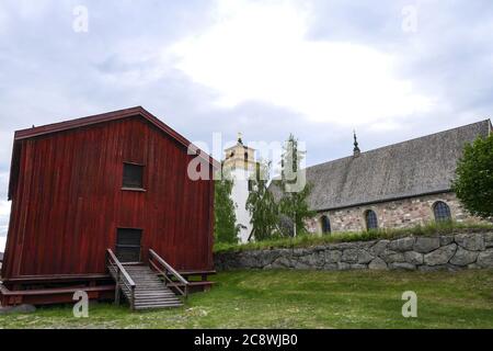 Lulea, Svezia la chiesa Nederlulea di Gammelstaden o Gammelstad, una località del comune di Lulea, nella contea di Norrbotten, conosciuta per la città della chiesa di Gammelstad, un sito patrimonio dell'umanità dell'UNESCO. | utilizzo in tutto il mondo Foto Stock