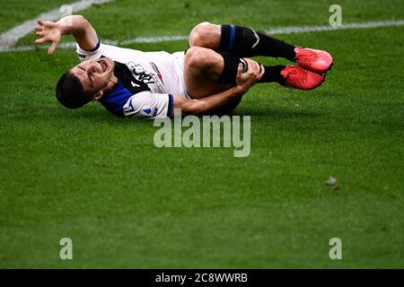 Milano, Italia - 24 luglio 2020: Russan Malinovskii di Atalanta BC reagisce durante la Serie A una partita di calcio tra AC Milan e Atalanta BC. La partita si è conclusa con un cravatta del 1-1. Credit: Nicolò campo/Alamy Live News Foto Stock